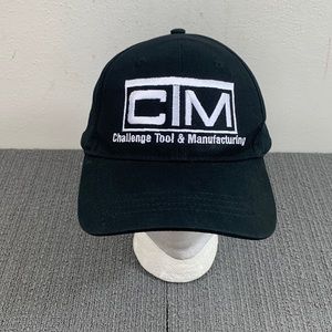 CTM Challenge Tool & Manufacturing Baseball Hat Mens Adjustable Black Strapback